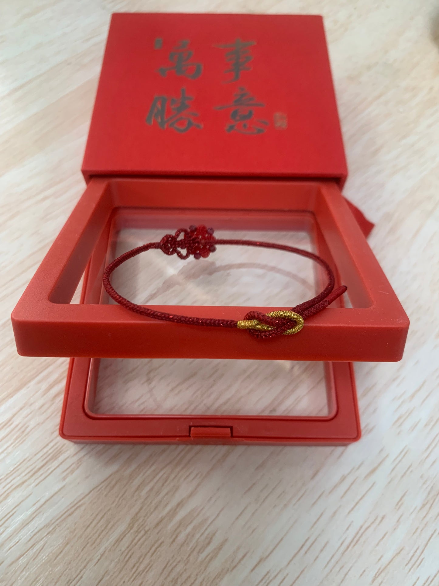 New Year Lucky Red Cord High-End Braided Tai Sui Hand Rope Wax Cord Craft